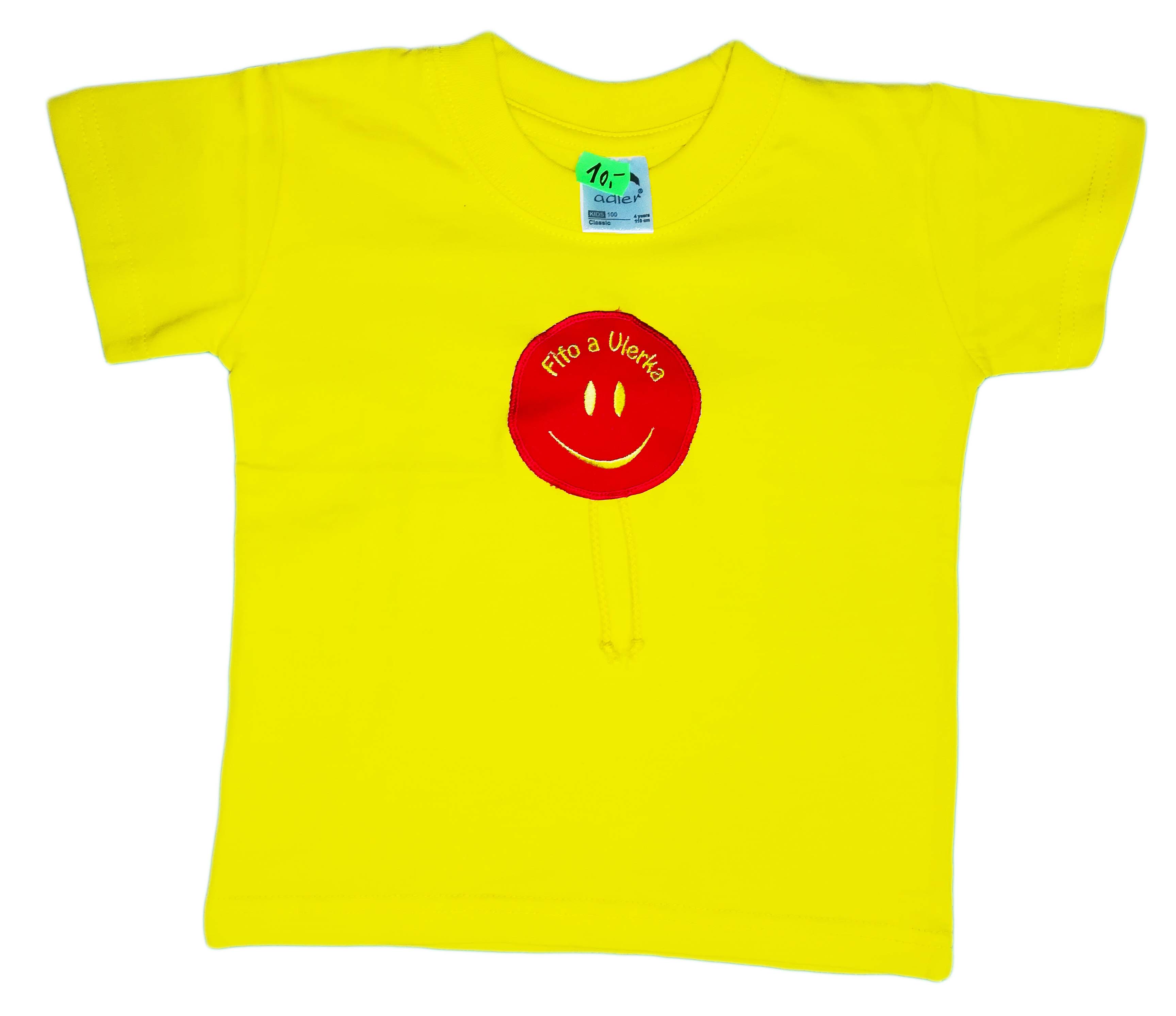 Tričko pískacie SMAJLÍK, žlté
